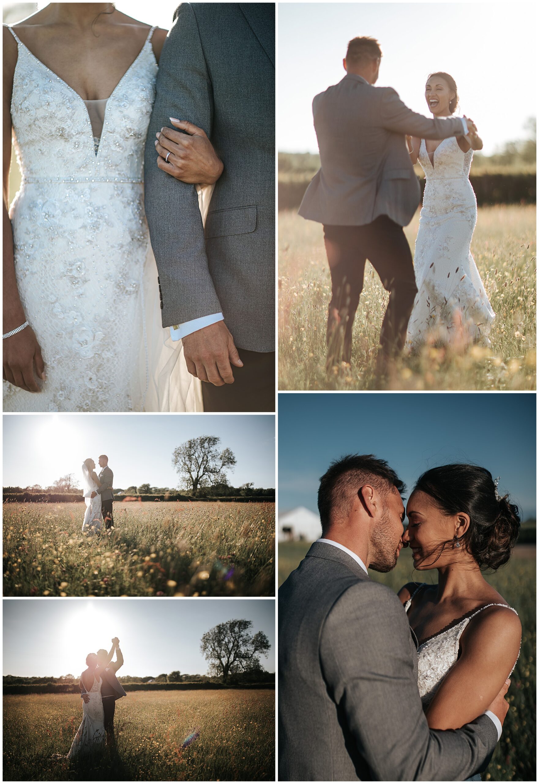 Sunset wedding photography
